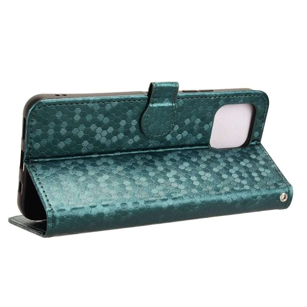 For T-Mobile Revvl 8 Pro 5G Honeycomb Dot Texture Leather Phone Case(Green)