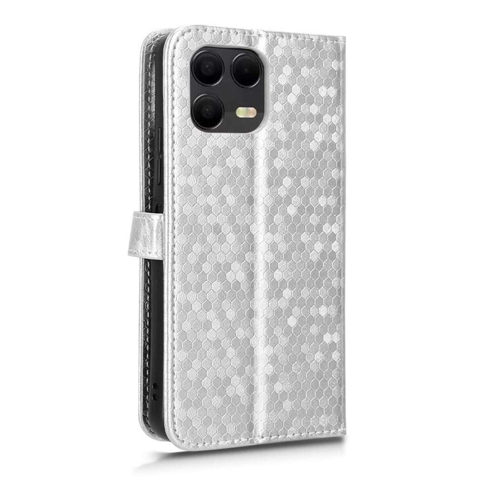 For T-Mobile Revvl 8 Pro 5G Honeycomb Dot Texture Leather Phone Case(Silver)