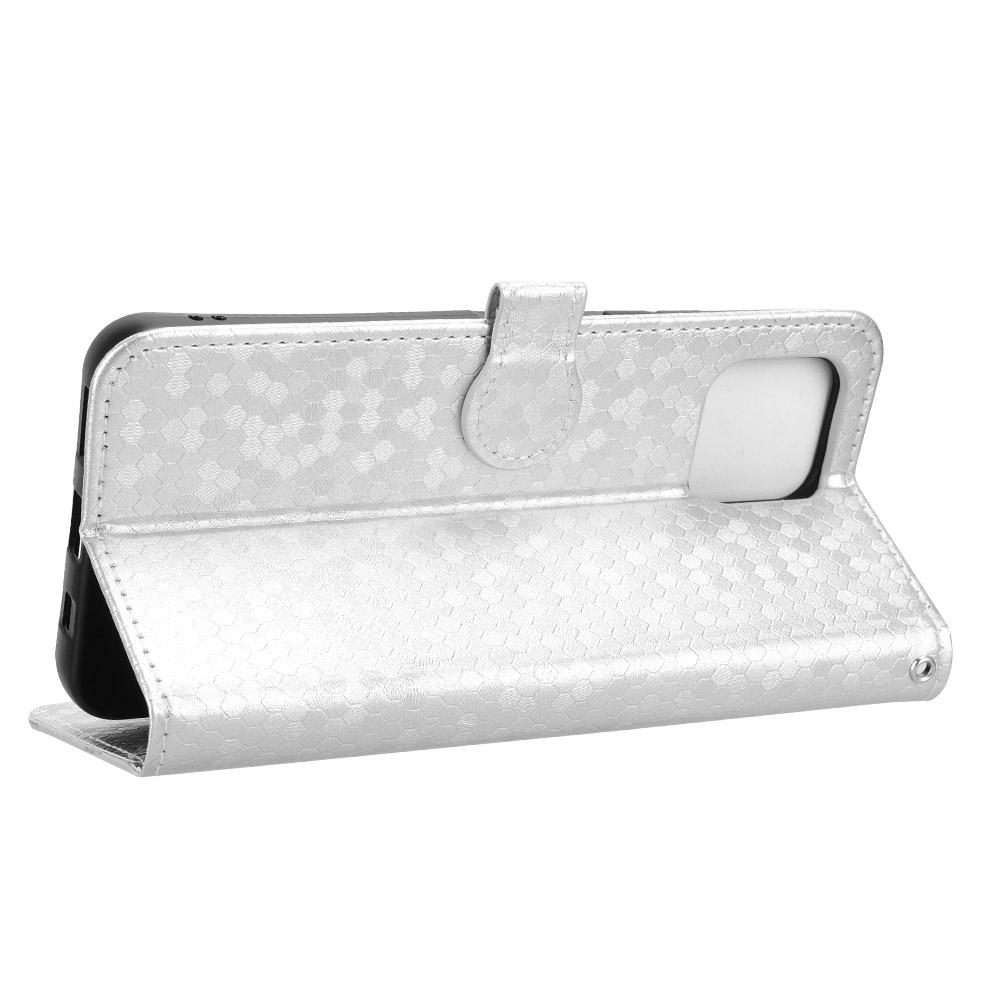 For T-Mobile Revvl 8 Pro 5G Honeycomb Dot Texture Leather Phone Case(Silver)