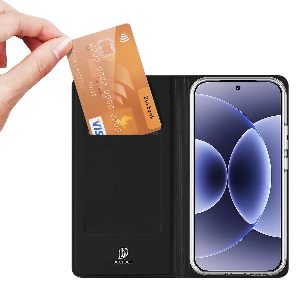 For Xiaomi 17 DUX DUCIS Skin Pro Series Flip Leather Phone Case(Black)