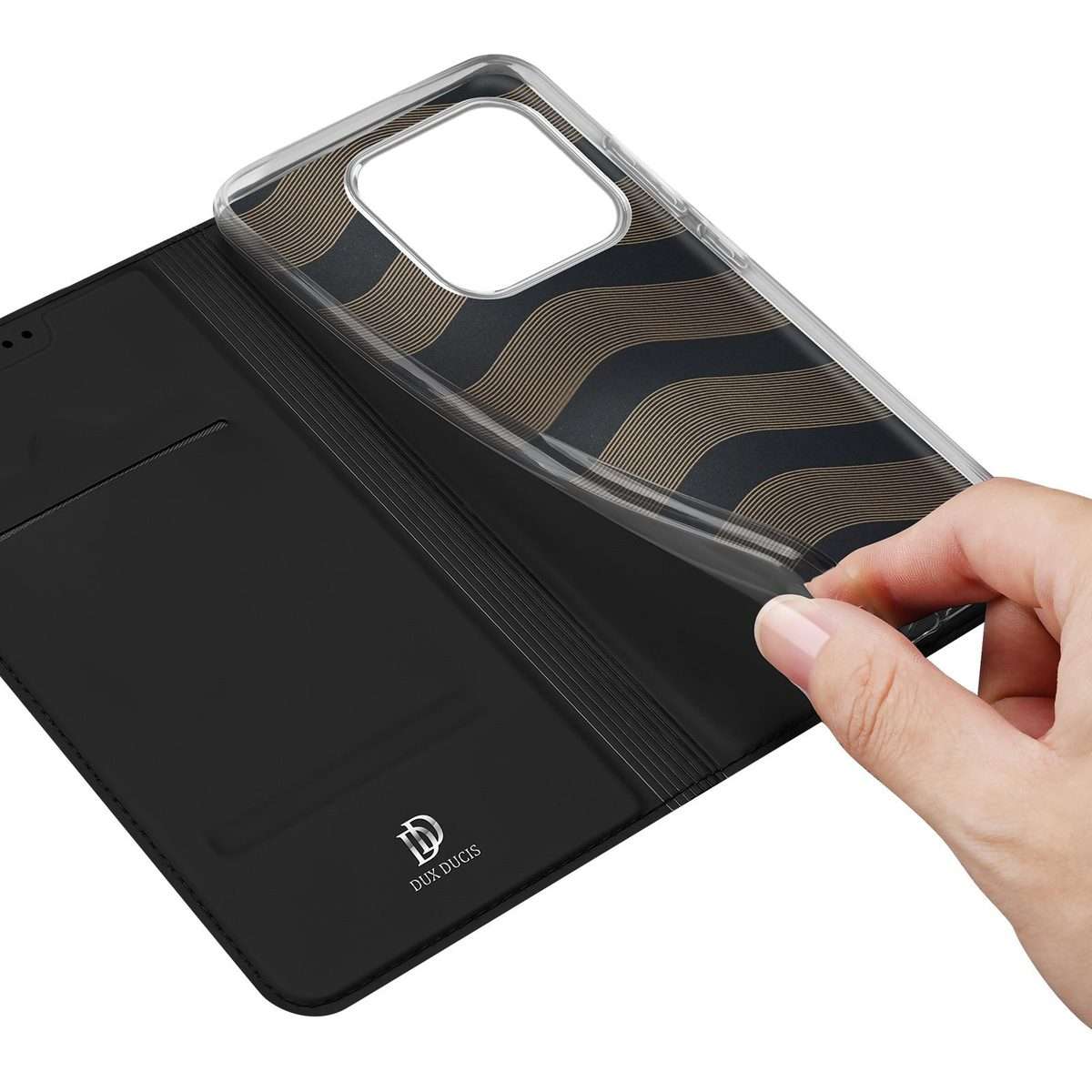 For Xiaomi 17 DUX DUCIS Skin Pro Series Flip Leather Phone Case(Black)