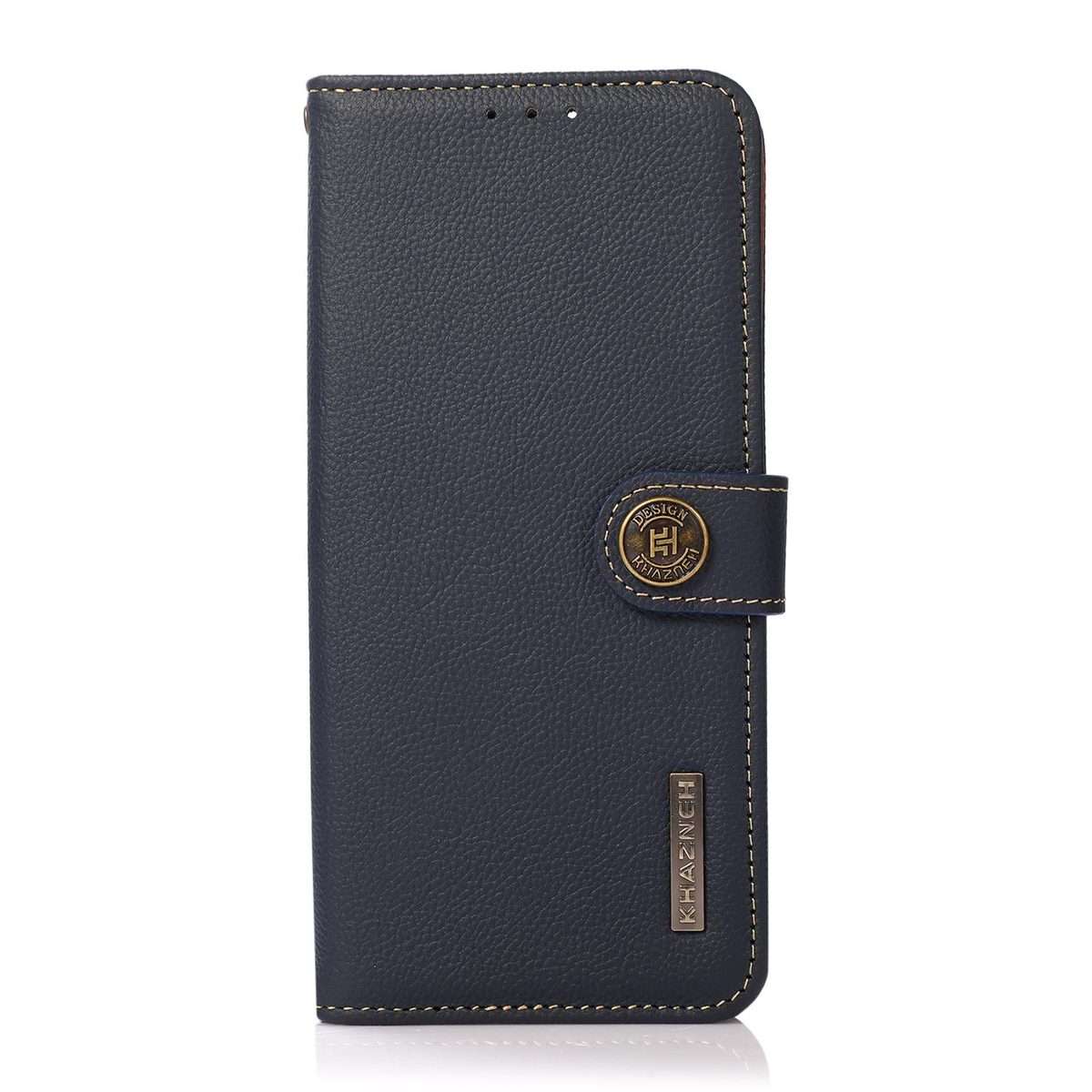 For Redmi K90 Pro Max/Poco F8 Ultra KHAZNEH Custer Texture RFID Genuine Leather Phone Case(Blue)