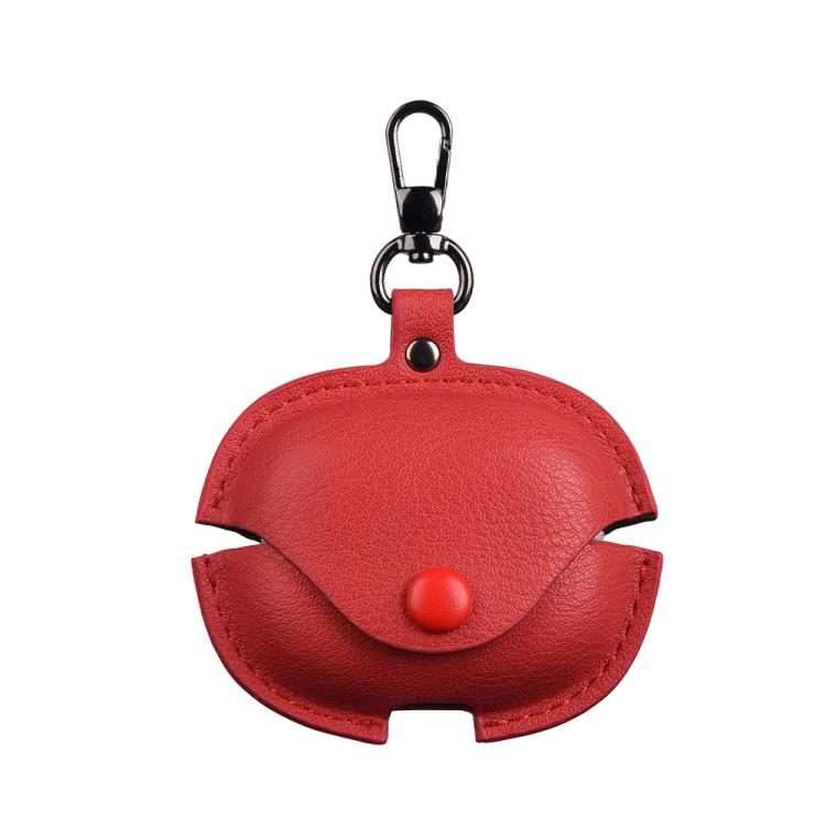 For Redmi Buds 6 Pro / 8 Pro Business Leather Earphone Protective Case with Hook(Red)