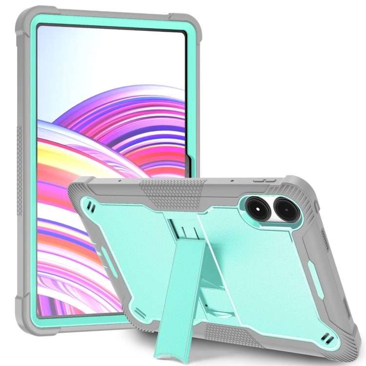 For Xiaomi Redmi Pad Pro 12.1 Shockproof Silicone Hybrid PC Tablet Case wi ... (Mint Green + Grey)