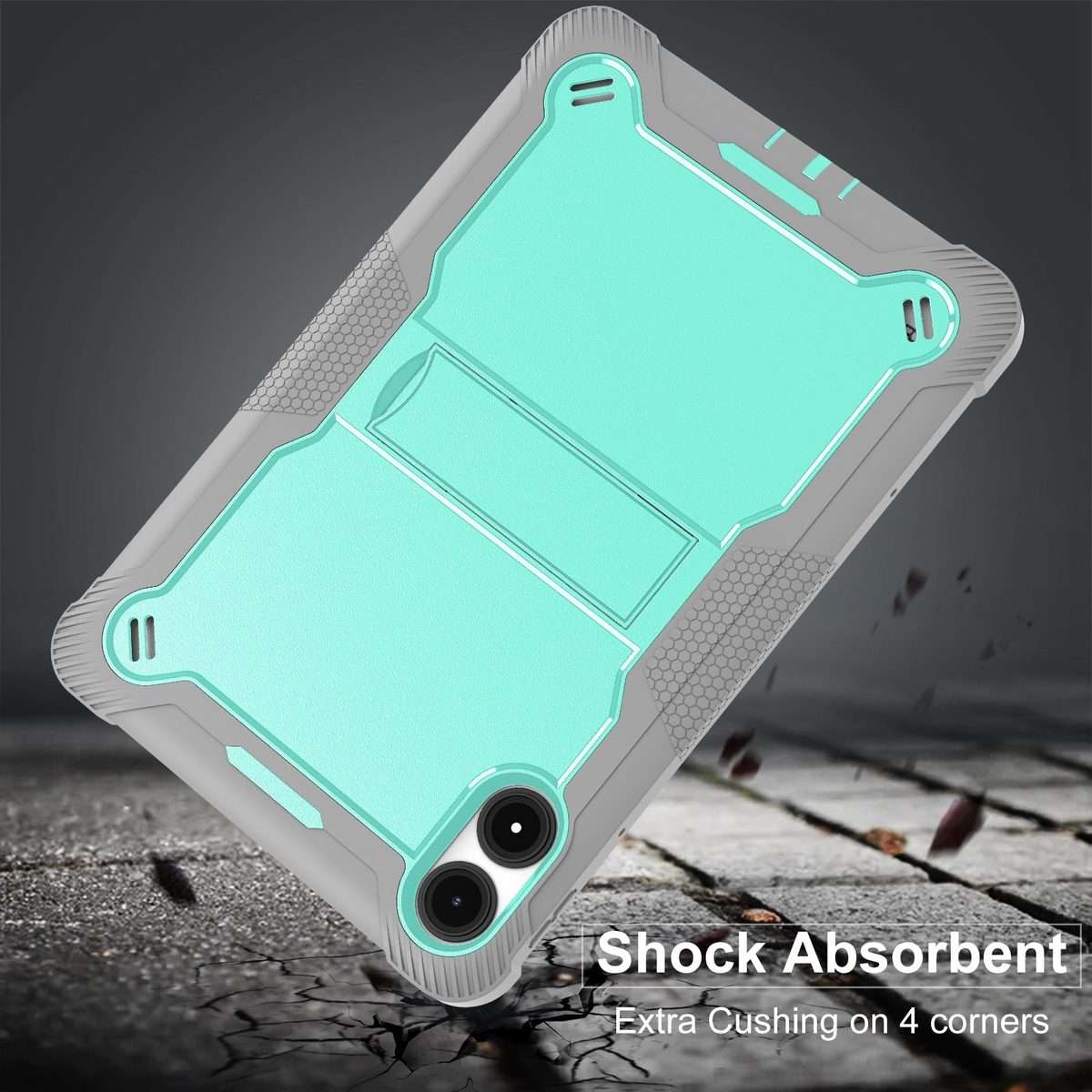 For Xiaomi Redmi Pad Pro 12.1 Shockproof Silicone Hybrid PC Tablet Case wi ... (Mint Green + Grey)