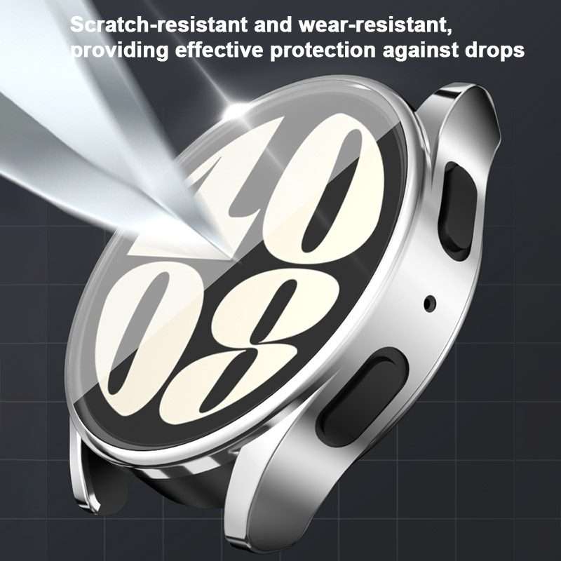 For Samsung Galaxy Watch FE 40mm Full Coverage Electroplated TPU Watch Protective Case(Silver)