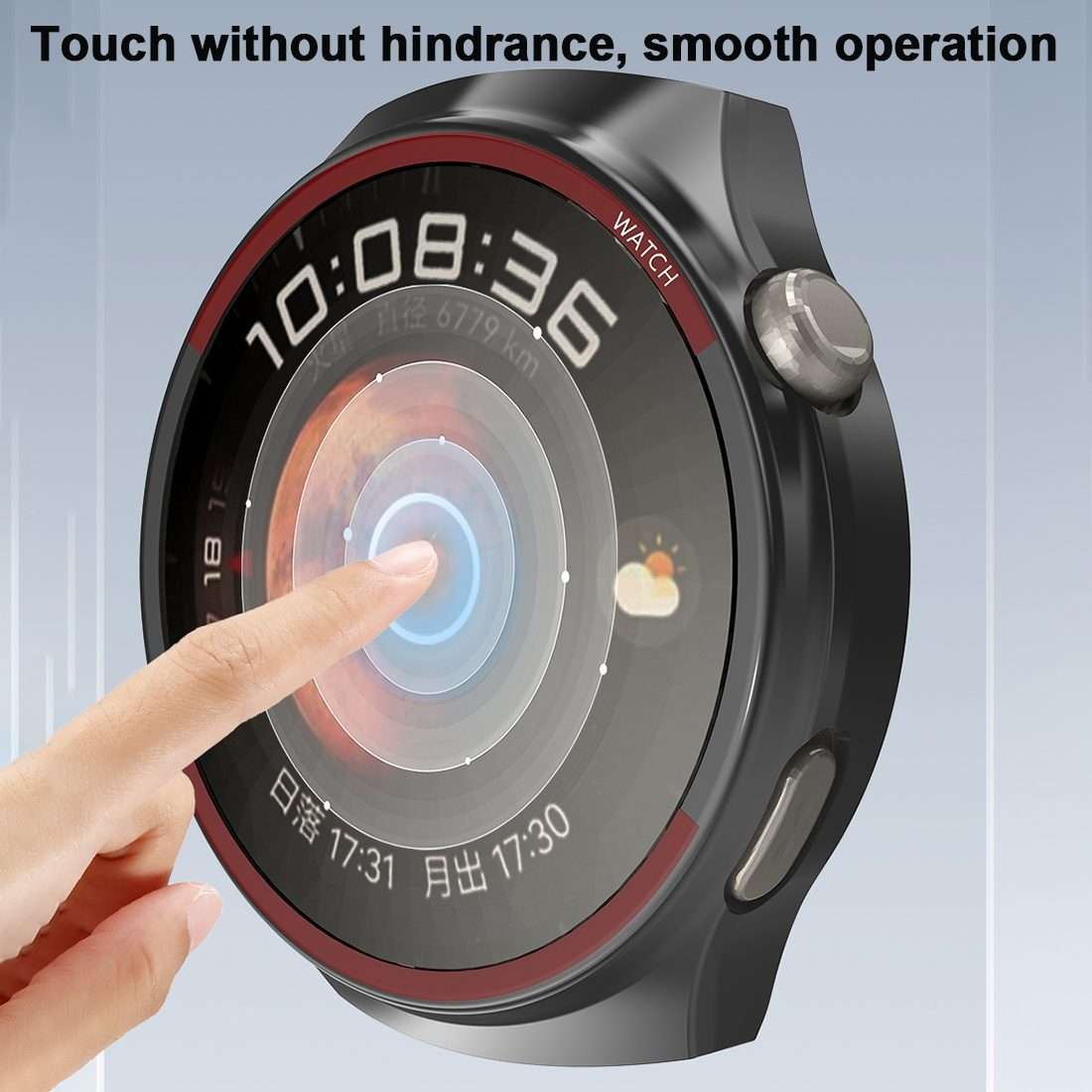 For Huawei Watch 4 Pro Hollow PC Watch Protective Case(Black)