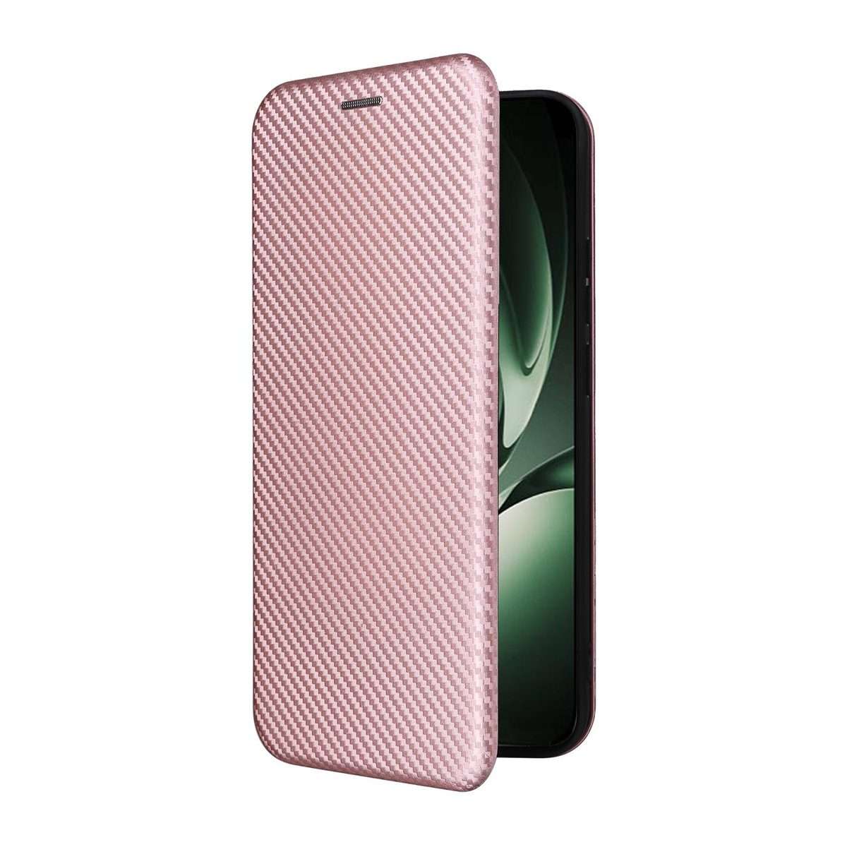 For Redmi K80 Ultra 5G Carbon Fiber Texture Flip Leather Phone Case(Pink)