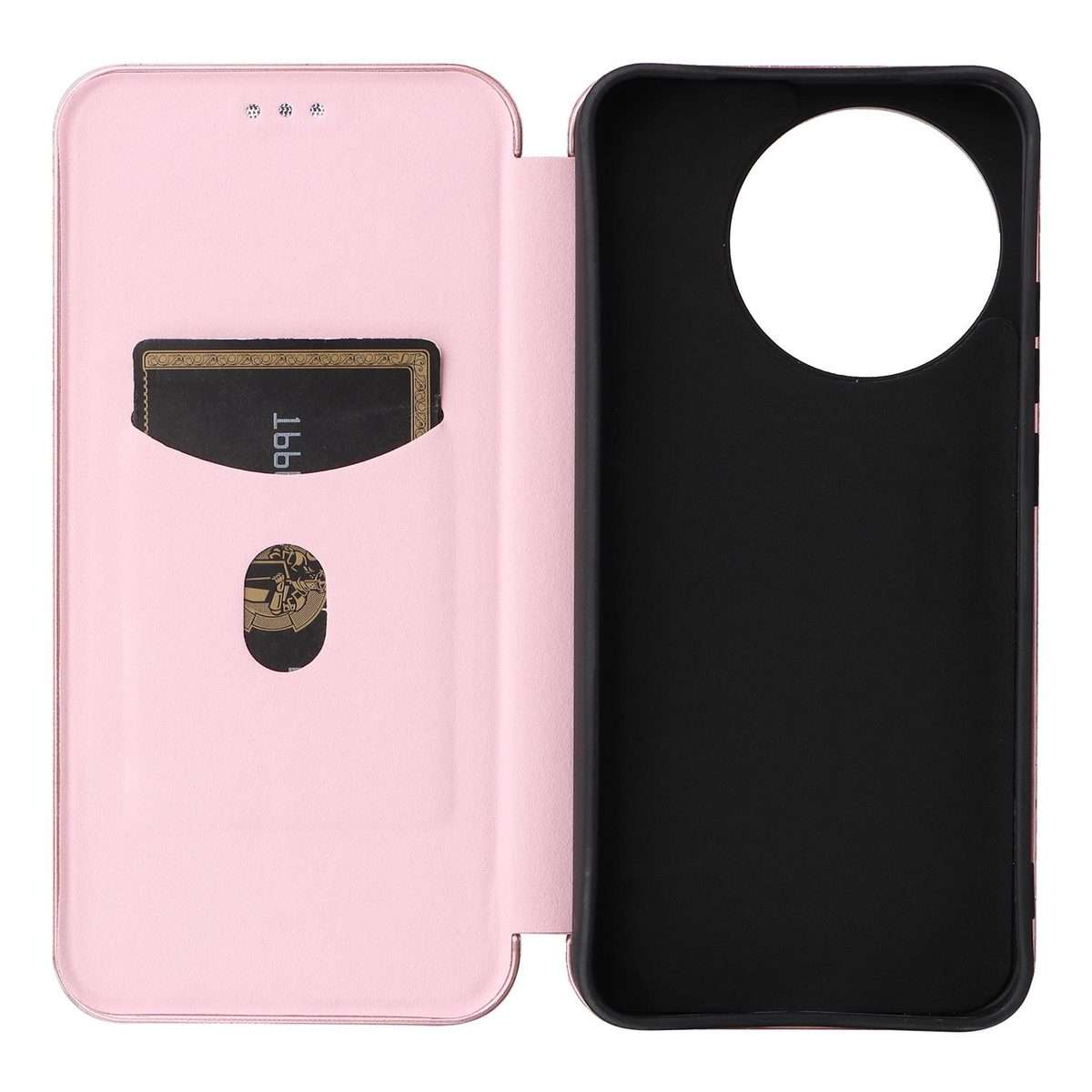 For Redmi K80 Ultra 5G Carbon Fiber Texture Flip Leather Phone Case(Pink)