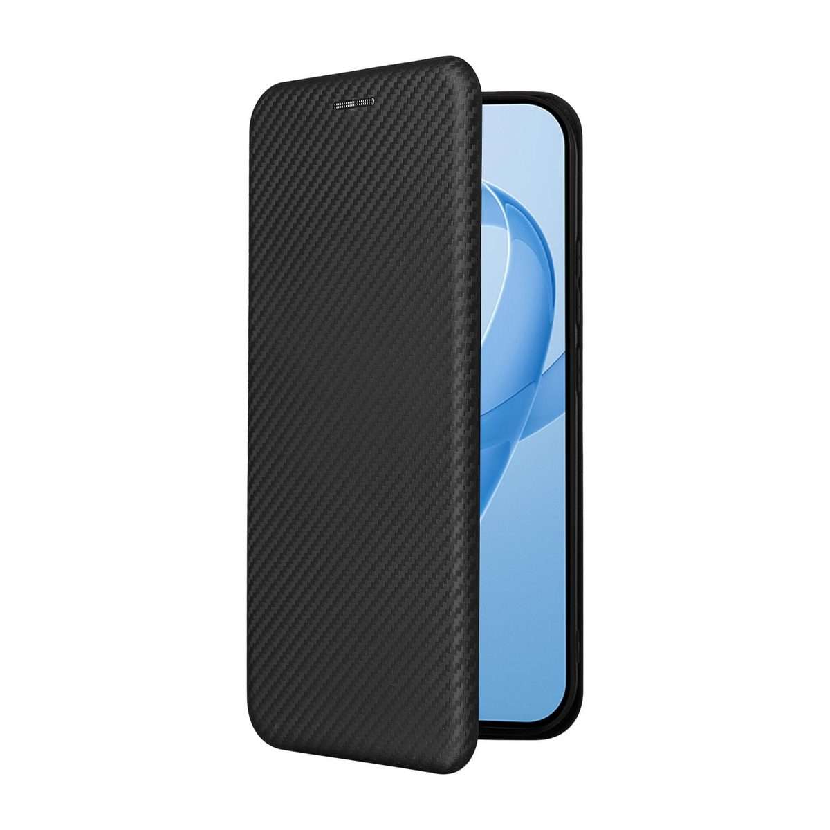 For Redmi K90 5G / Poco F8 Pro Carbon Fiber Texture Flip Leather Phone Case(Black)
