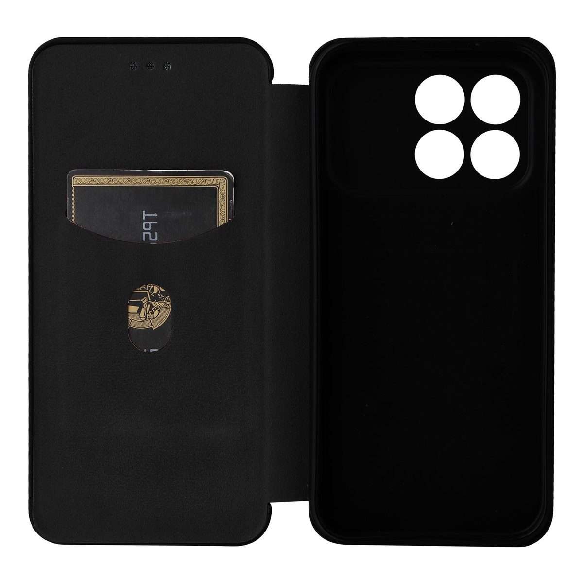 For Redmi K90 5G / Poco F8 Pro Carbon Fiber Texture Flip Leather Phone Case(Black)