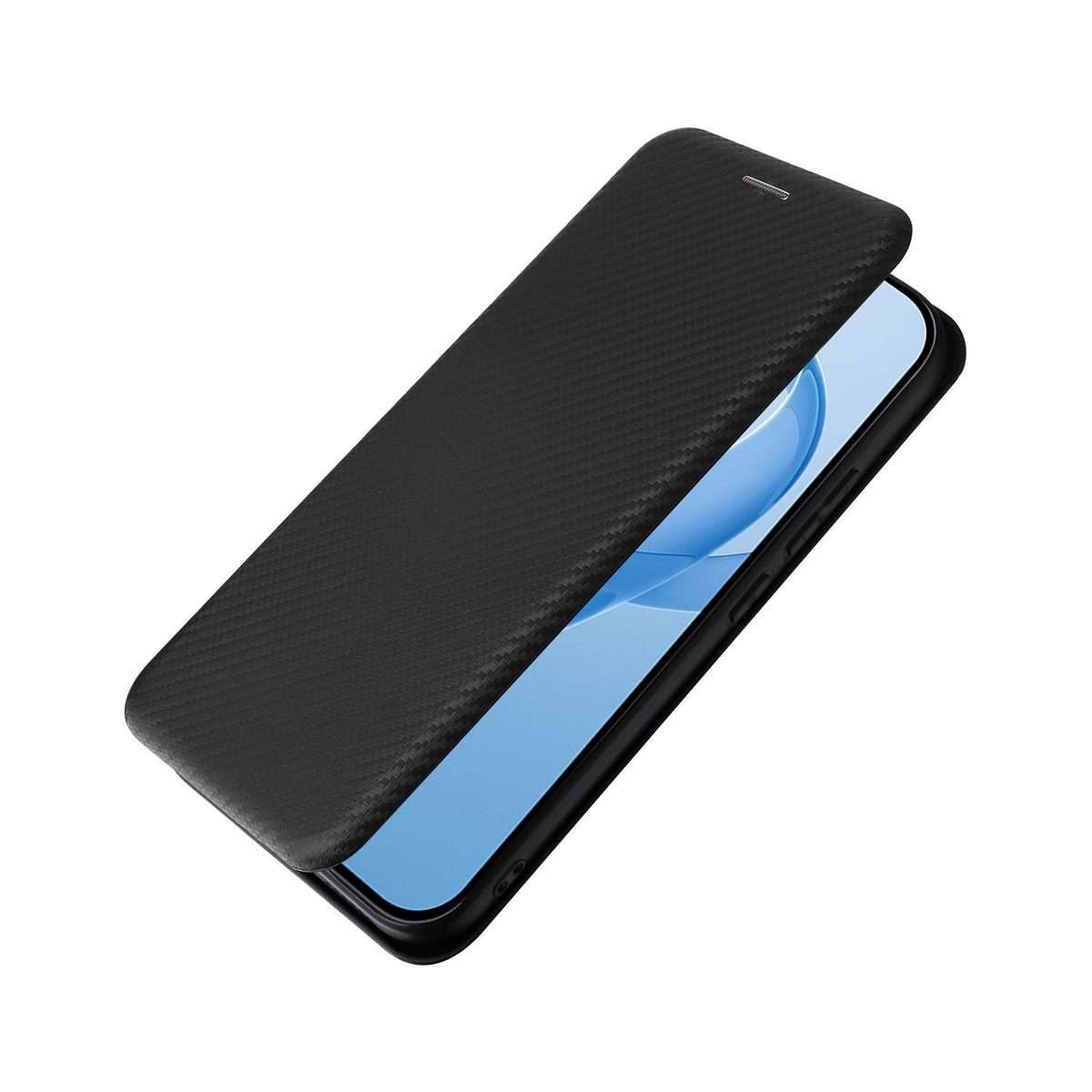 For Redmi K90 5G / Poco F8 Pro Carbon Fiber Texture Flip Leather Phone Case(Black)