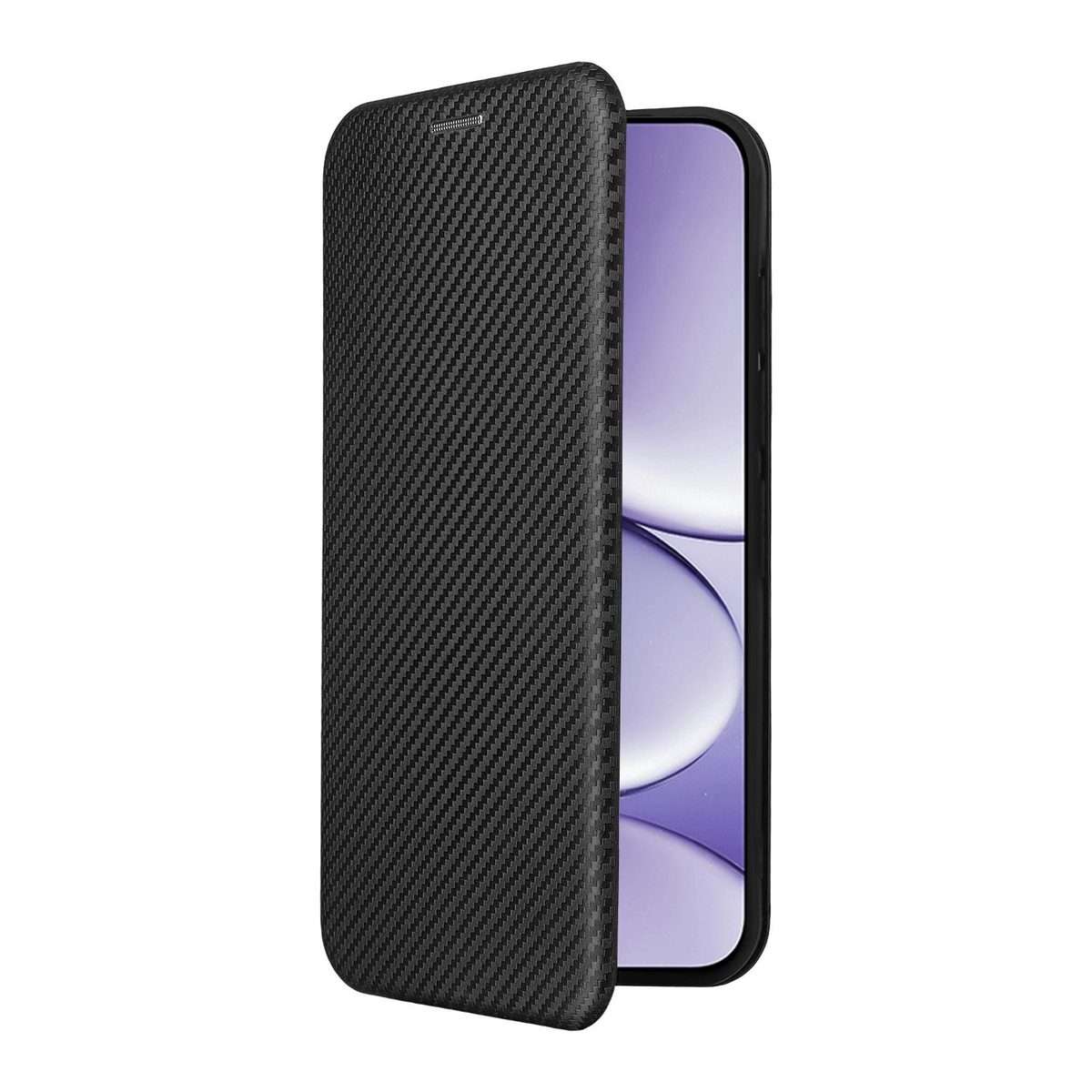 For Redmi Note 15 Pro 4G Global 163.2mm Carbon Fiber Texture Flip Leather Phone Case(Black)