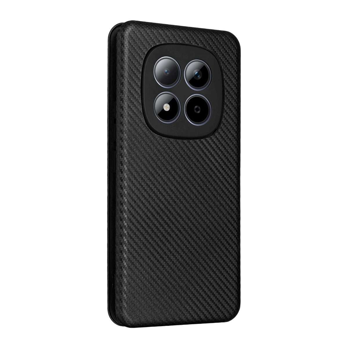 For Redmi Note 15 Pro 4G Global 163.2mm Carbon Fiber Texture Flip Leather Phone Case(Black)