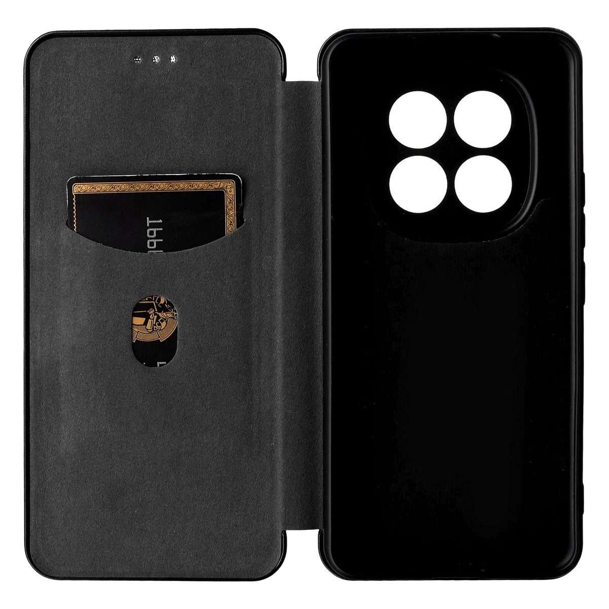 For Redmi Note 15 Pro 4G Global 163.2mm Carbon Fiber Texture Flip Leather Phone Case(Black)
