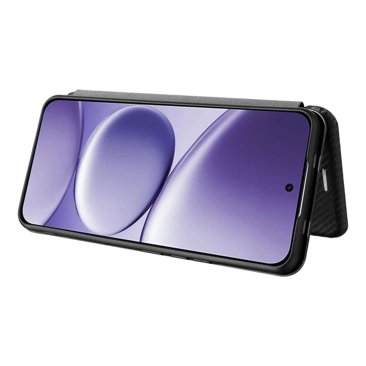 For Redmi Note 15 Pro 4G Global 163.2mm Carbon Fiber Texture Flip Leather Phone Case(Black)