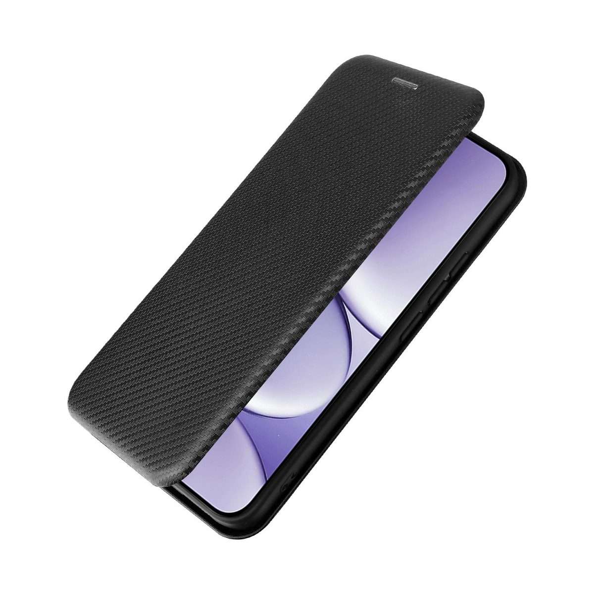 For Redmi Note 15 Pro 4G Global 163.2mm Carbon Fiber Texture Flip Leather Phone Case(Black)