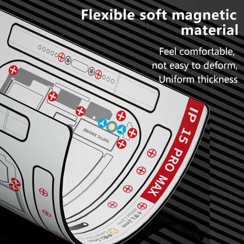 For iPhone 15 Pro MaAnt Double-sided Screw Positioning Flexible Soft Magnetic Pad