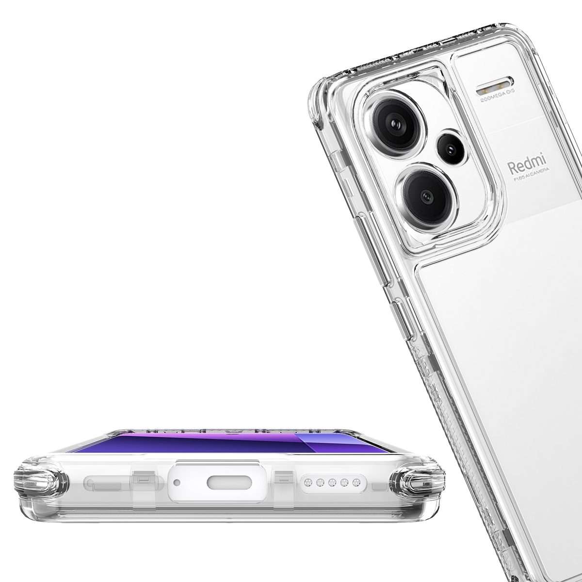 For Redmi Note 13 Pro+ 5G Acrylic Transparent Phone Case
