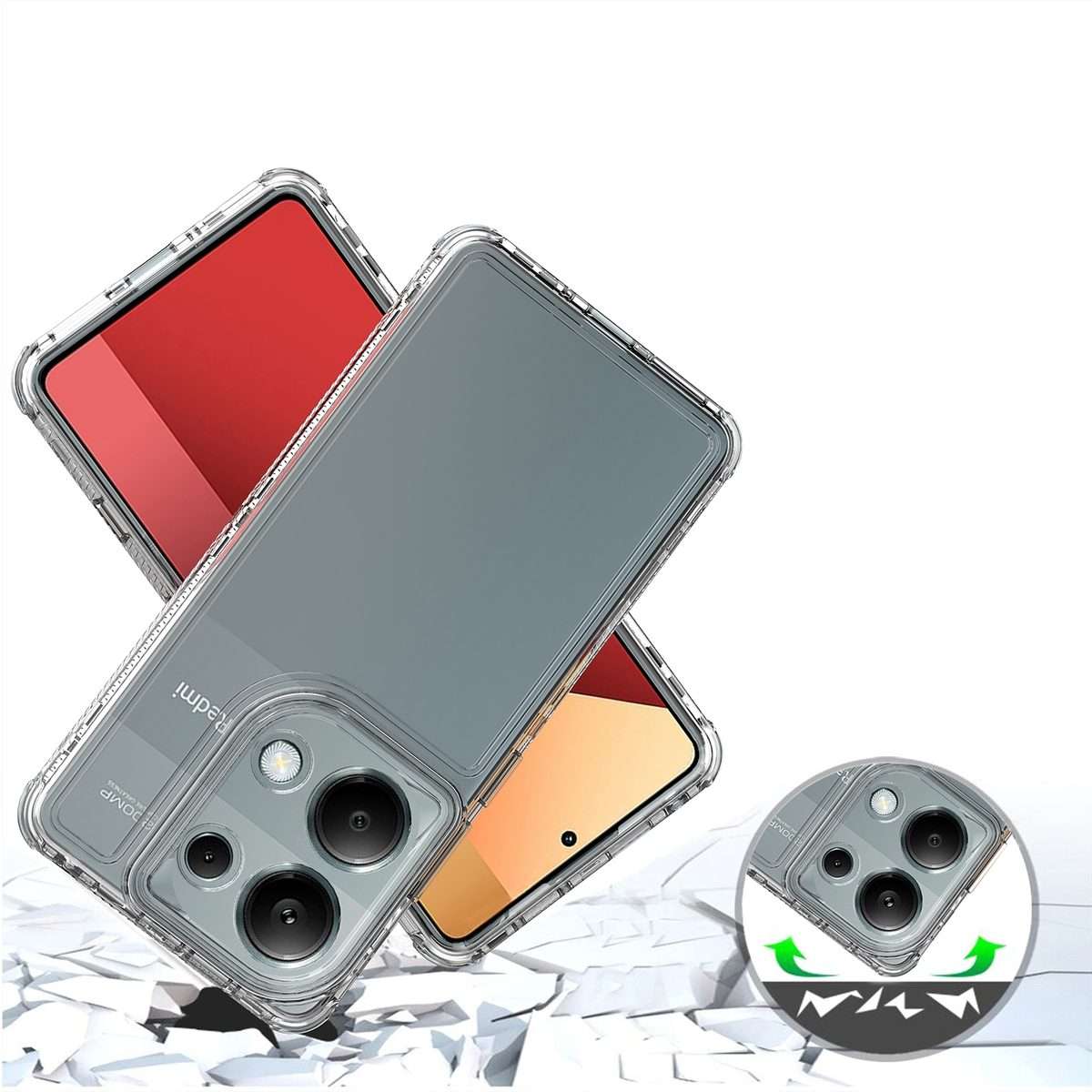For Redmi Note 13 Pro 4G Acrylic Transparent Phone Case