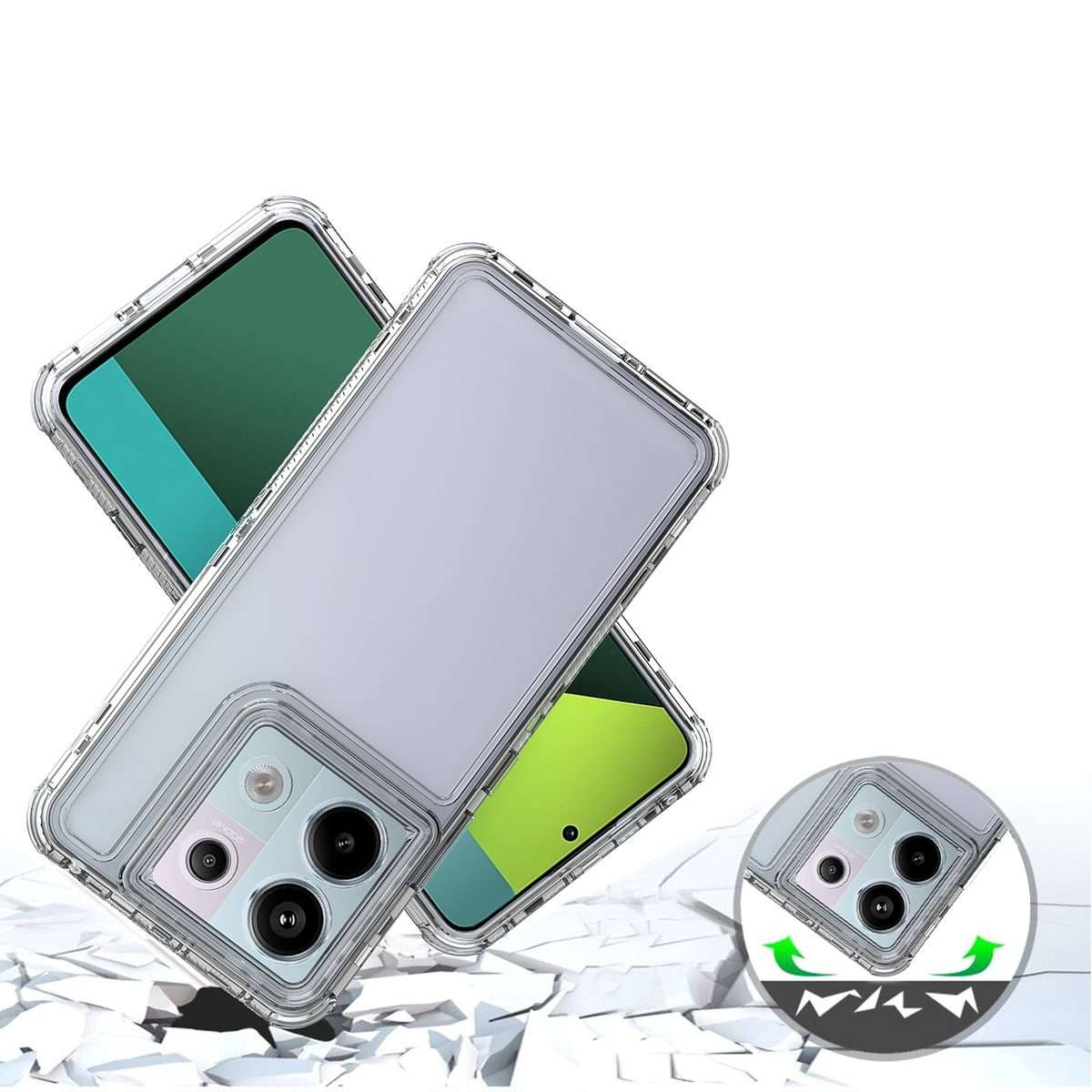 For Redmi Note 13 Pro 5G Acrylic Transparent Phone Case