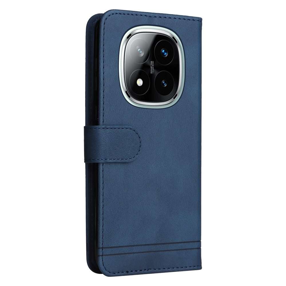 For Redmi Note 14 Pro 5G / Note 14 Pro+ 5G Skin Feel Life Tree Metal Button Leather Pho ... (Blue)