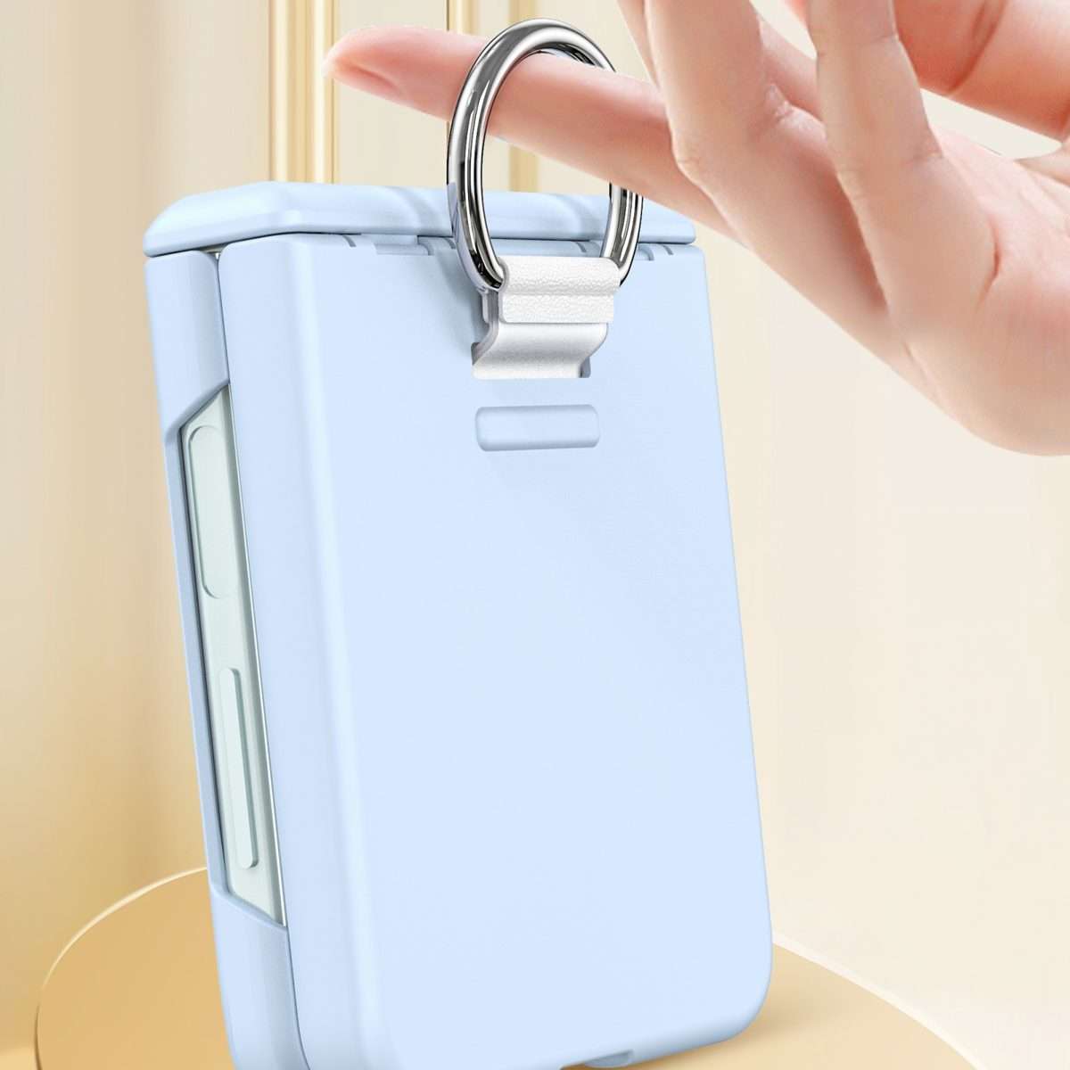 For Samsung Galaxy Z Flip5 5G TPU+PC Folding Center Shaft Phone Case with Ring(White)