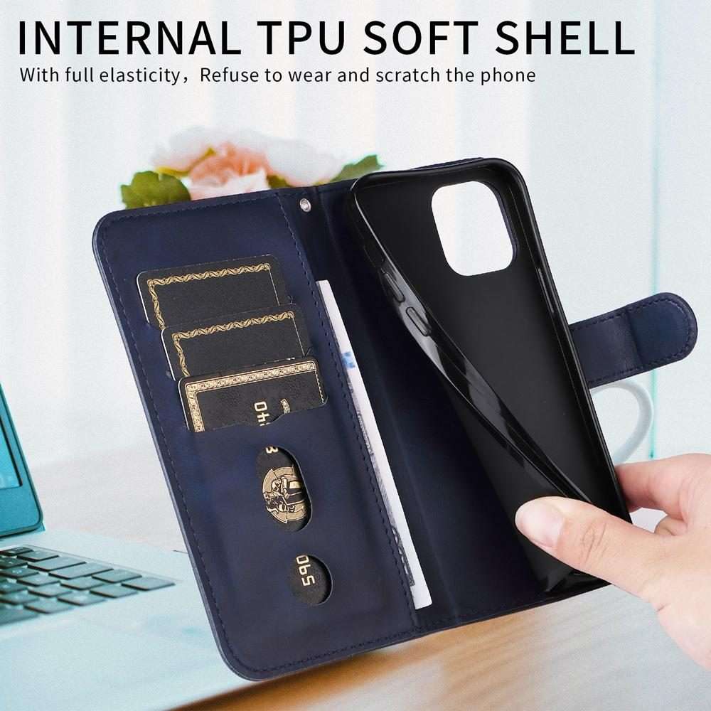 For Redmi K80 Pro Fashion Calf Texture Zipper Leather Phone Case(Blue)