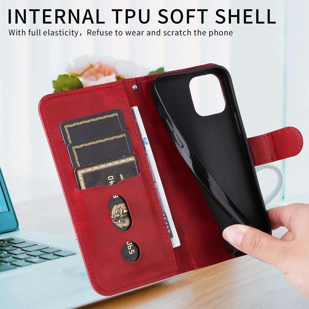 For Redmi K80 Pro Fashion Calf Texture Zipper Leather Phone Case(Red)