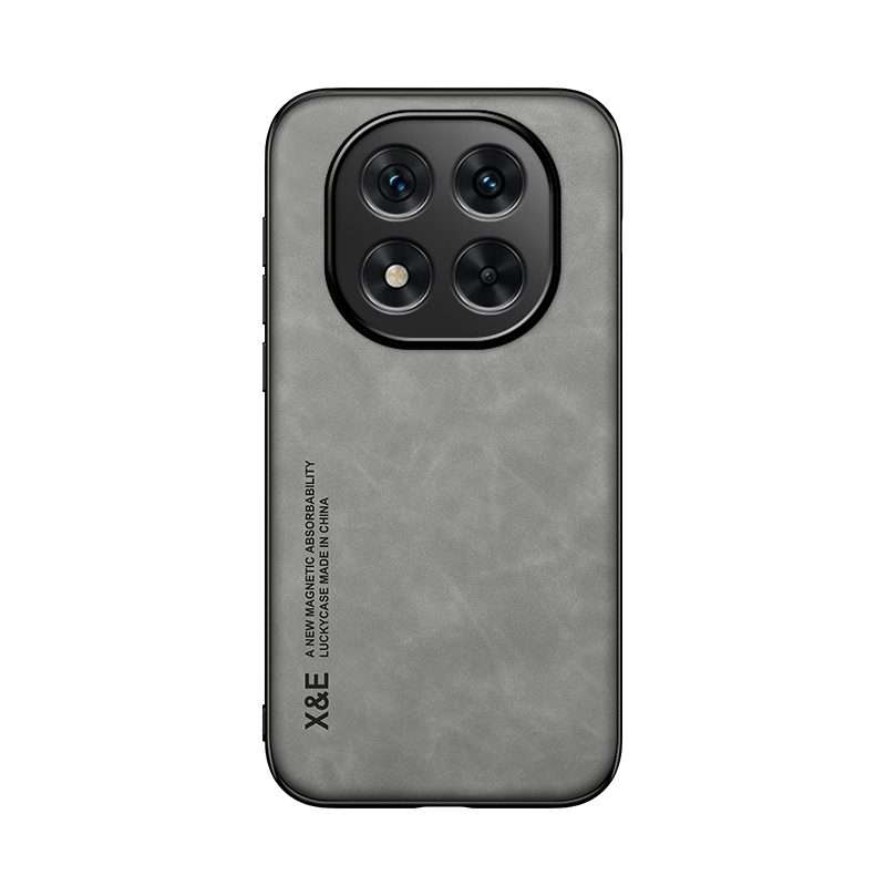 For Redmi Note 14 Pro+ 5G Skin Feel Magnetic Leather Back Phone Case(Light Grey)