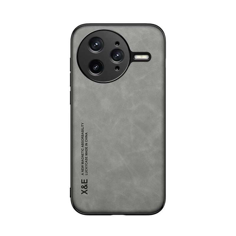 For Redmi K80 Pro Skin Feel Magnetic Leather Back Phone Case(Light Grey)