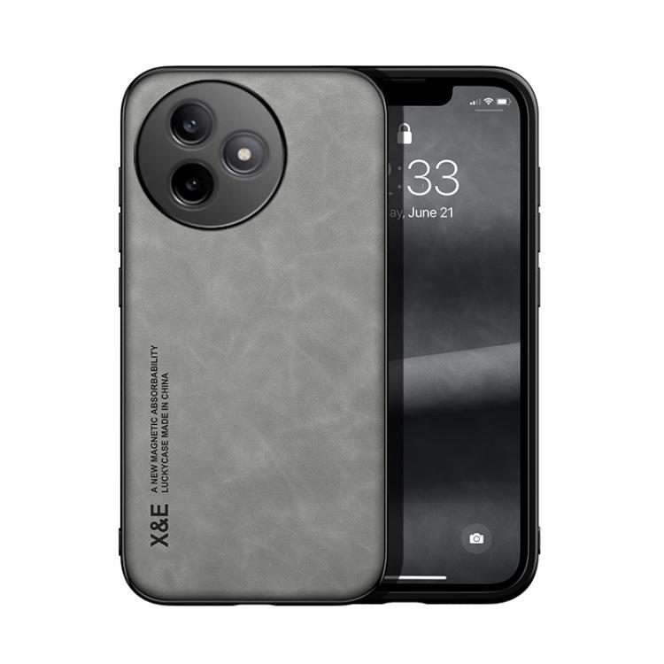 For Redmi K80 Ultra Skin Feel Magnetic Leather Back Phone Case(Light Grey)