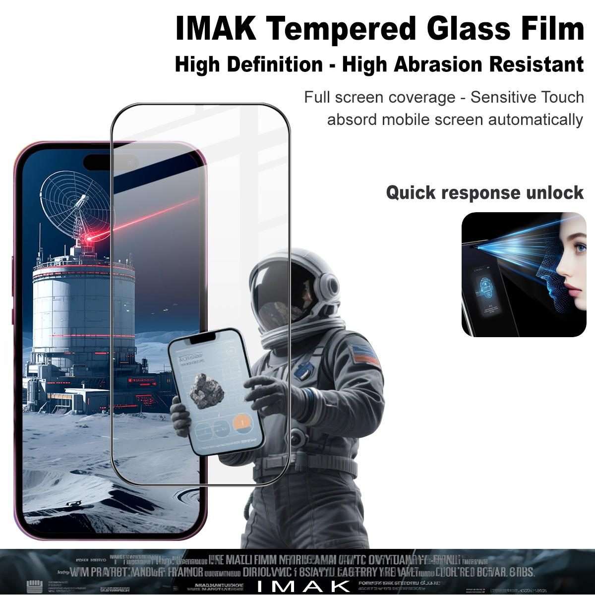 For iPhone 17 / 17 Pro imak 9H Surface Hardness Full Screen Tempered Glass Film Pro+ Series