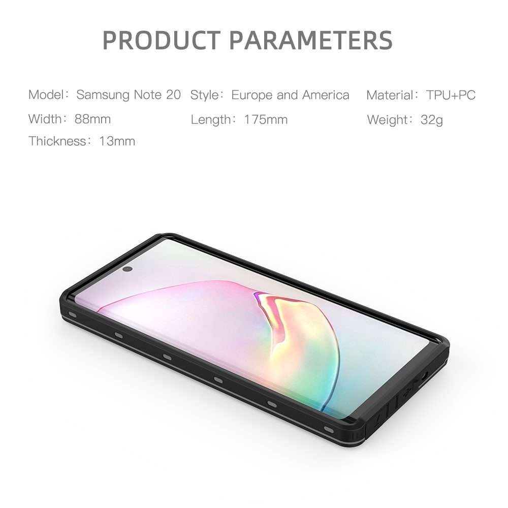 For Samsung Galaxy Note20 5G RedPepper Shockproof Scratchproof Dust-proof PC + TPU Pro ... (Black)