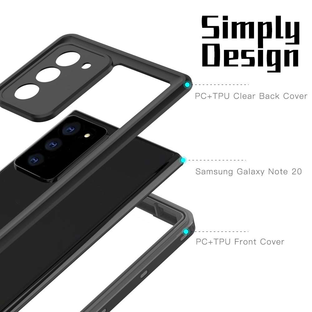 For Samsung Galaxy Note20 5G RedPepper Shockproof Scratchproof Dust-proof PC + TPU Pro ... (Black)