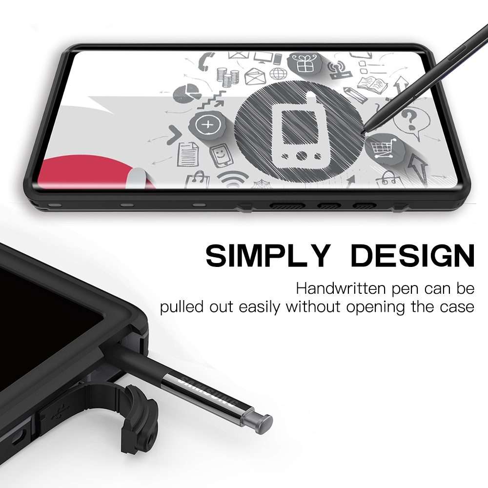 For Samsung Galaxy Note20 5G RedPepper Shockproof Scratchproof Dust-proof PC + TPU Pro ... (Black)