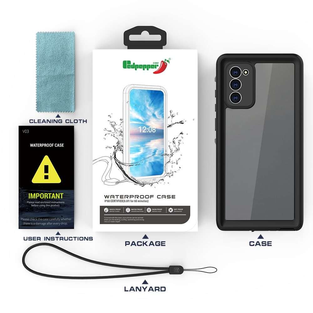 For Samsung Galaxy Note20 5G RedPepper Shockproof Scratchproof Dust-proof PC + TPU Pro ... (Black)