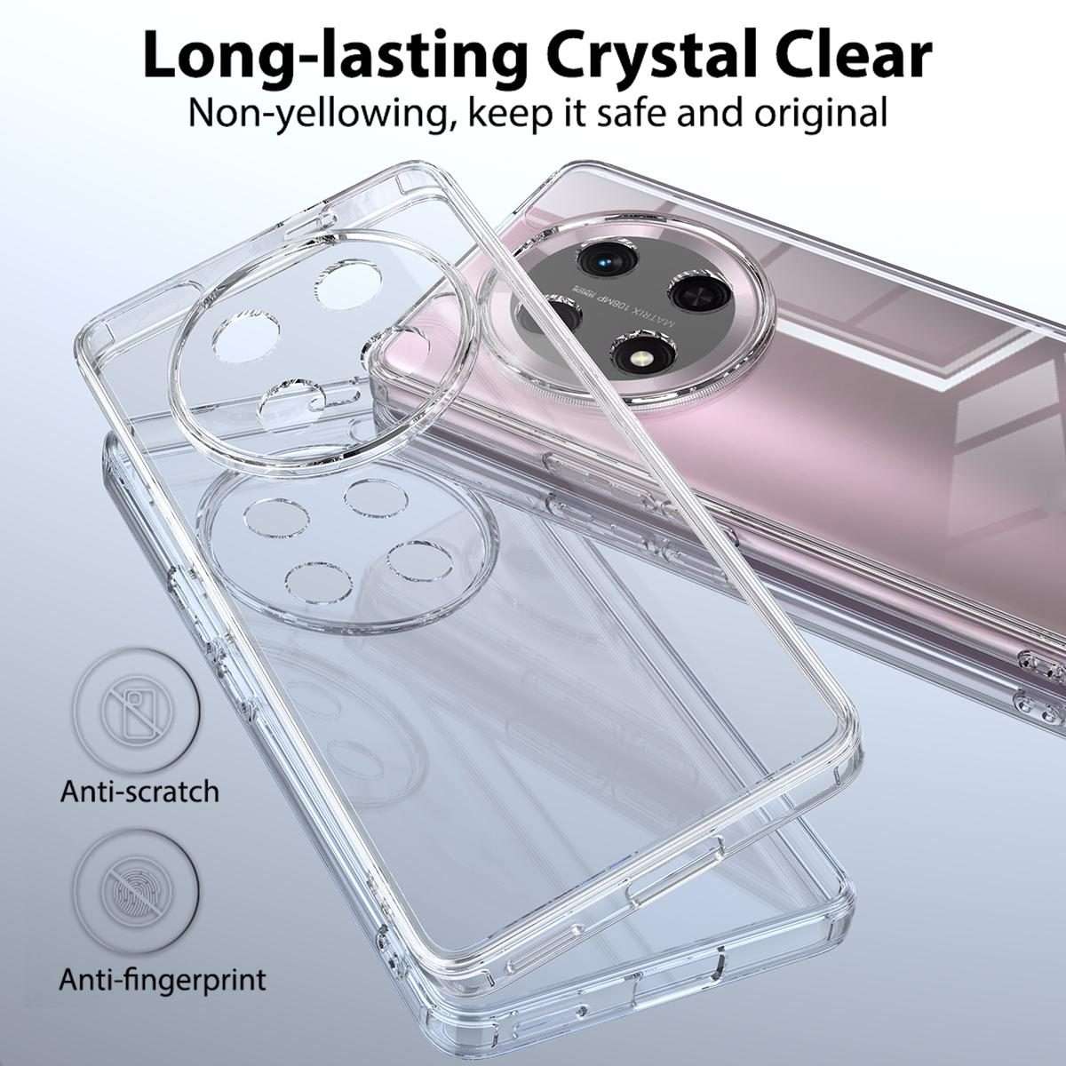 For Honor X9c / X60 Pro Scratchproof Acrylic TPU Phone Case(Transparent)