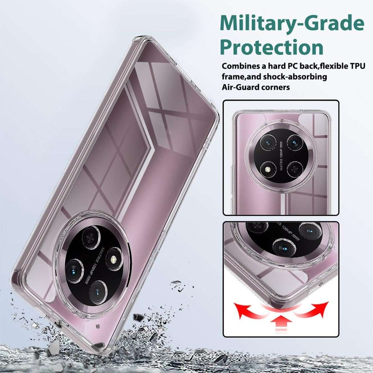 For Honor X9c / X60 Pro Scratchproof Acrylic TPU Phone Case(Transparent)