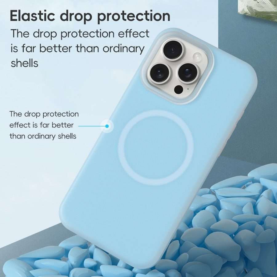 For iPhone 11 Pro Jelly Liquid Silicone MagSafe Magnetic Phone Case(Green)