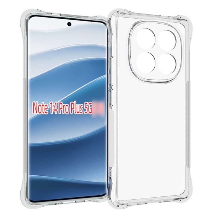 For Redmi Note 14 Pro+ 5G Shockproof Non-slip Thickening TPU Phone Case(Transparent)