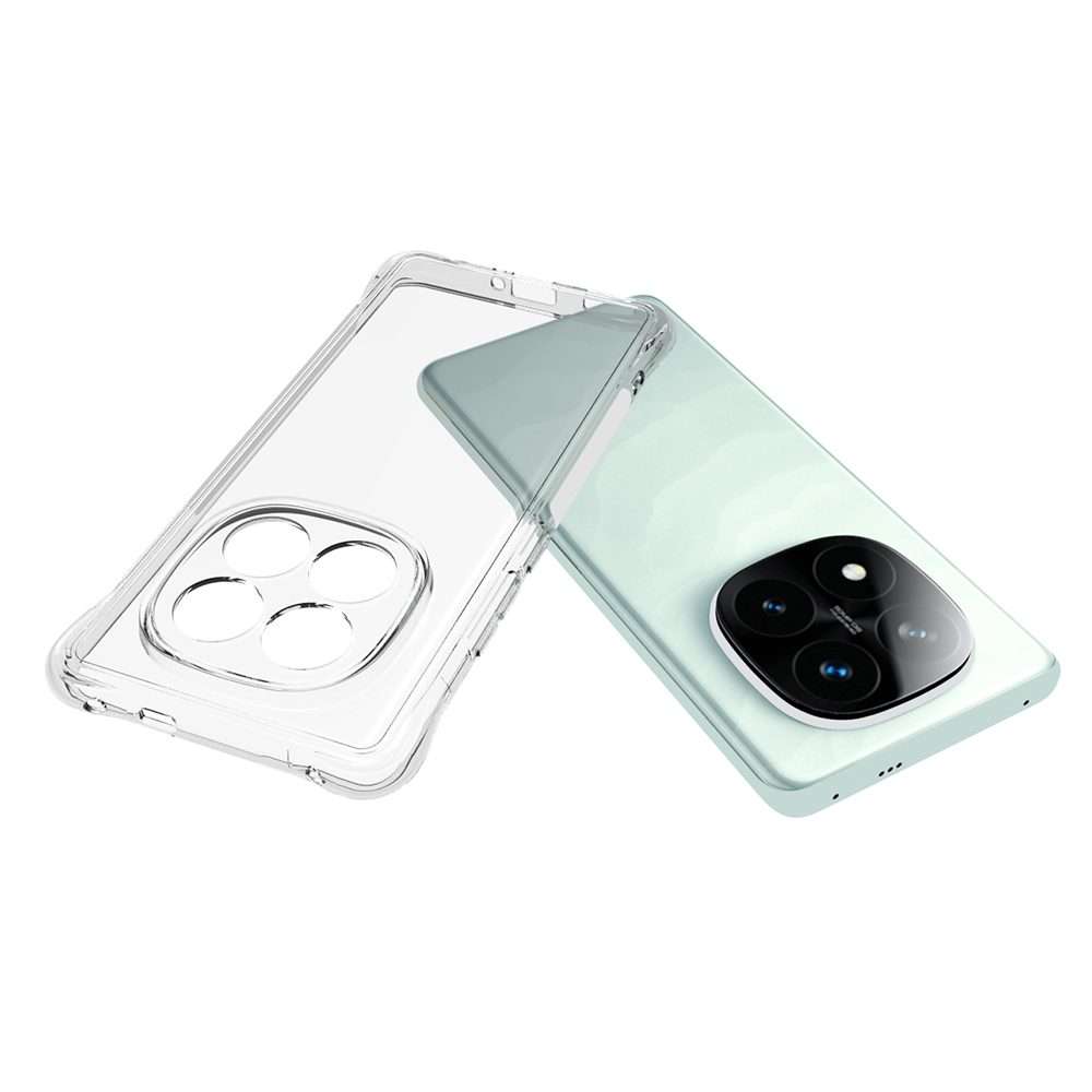For Redmi Note 14 Pro+ 5G Shockproof Non-slip Thickening TPU Phone Case(Transparent)