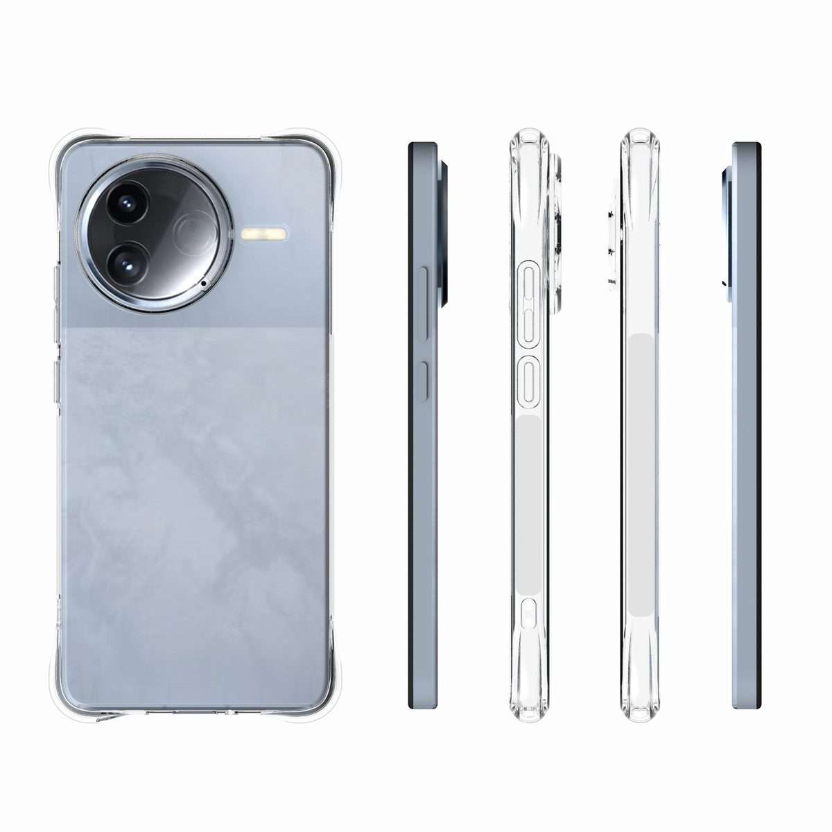 For Redmi K80 Shockproof Non-slip Thickening TPU Phone Case(Transparent)