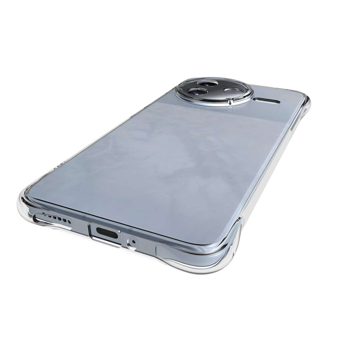 For Redmi K80 Shockproof Non-slip Thickening TPU Phone Case(Transparent)