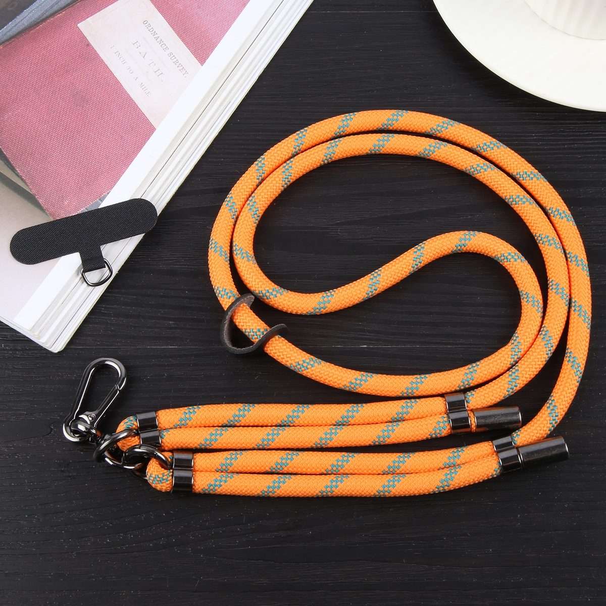 Twill Weave Adjustable Mobile Phone Anti-lost Long Lanyard(Pink)