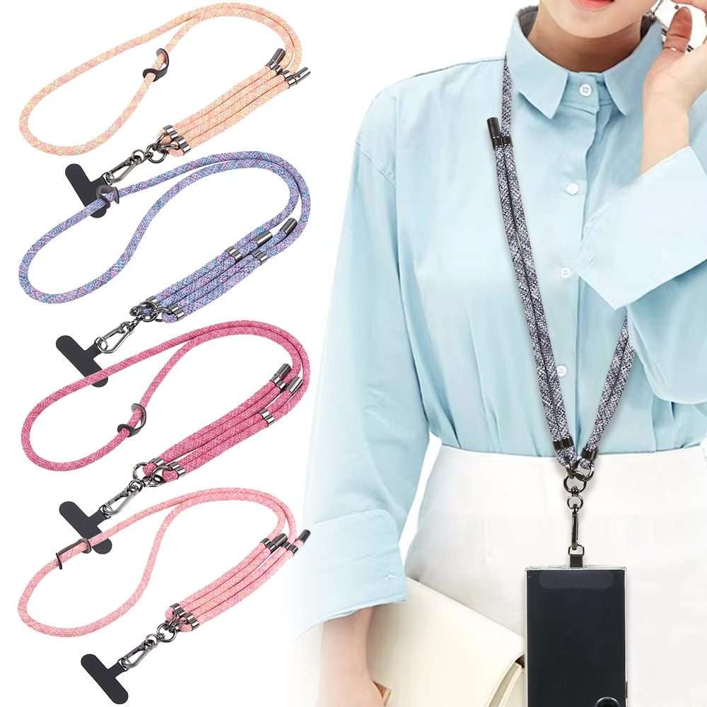 8mm Adjustable Mobile Phone Anti-lost Long Lanyard(Blue Purple)