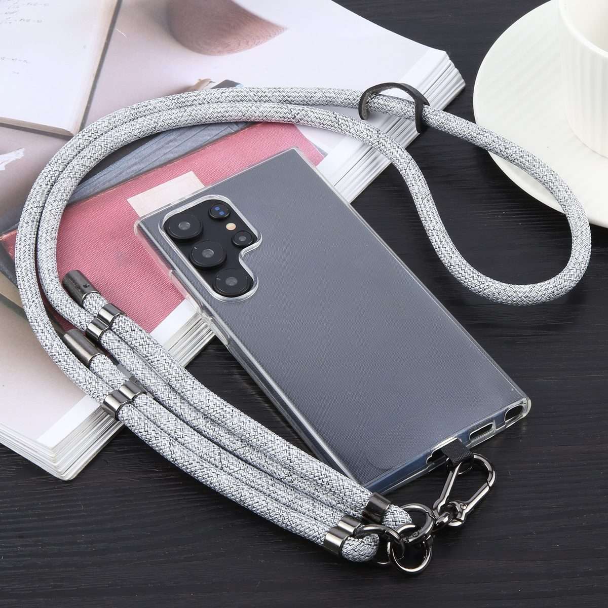8mm Adjustable Mobile Phone Anti-lost Long Lanyard(Blue Purple)