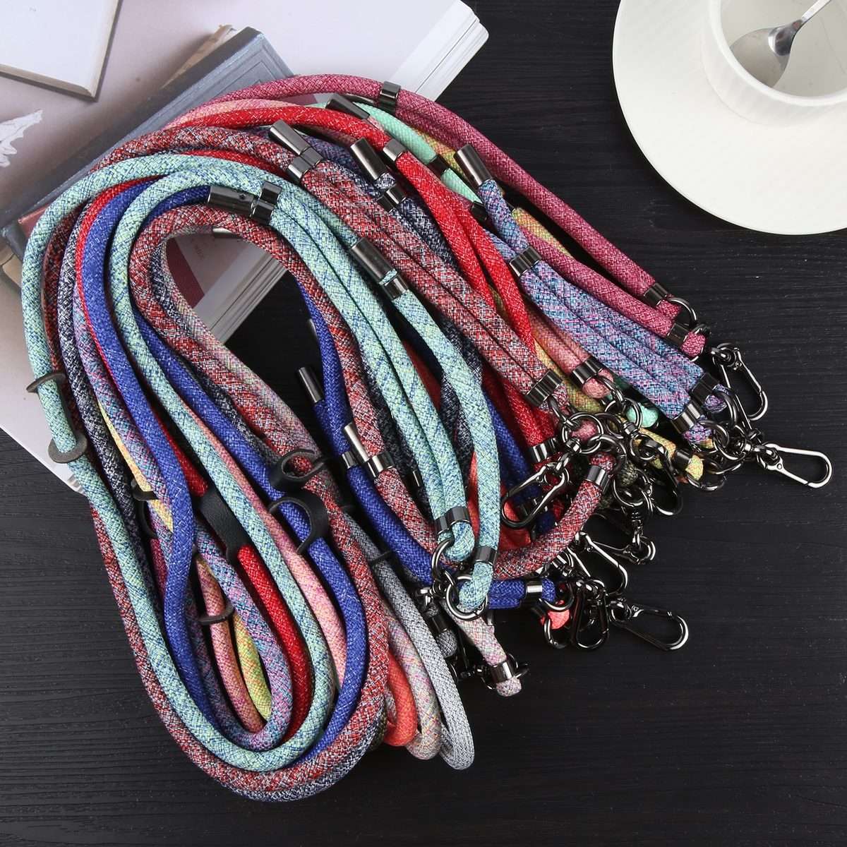 8mm Adjustable Mobile Phone Anti-lost Long Lanyard(Blue Purple)
