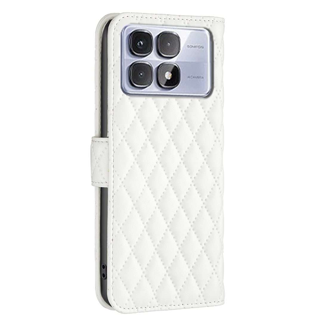 For Redmi K70 Ultra Diamond Lattice Wallet Flip Leather Phone Case(White)