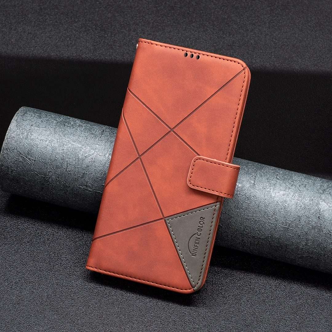 For Redmi Note 14 Pro 5G / Note 14 Pro+ 5G Magnetic Buckle Rhombus Texture Leather Pho ... (Brown)